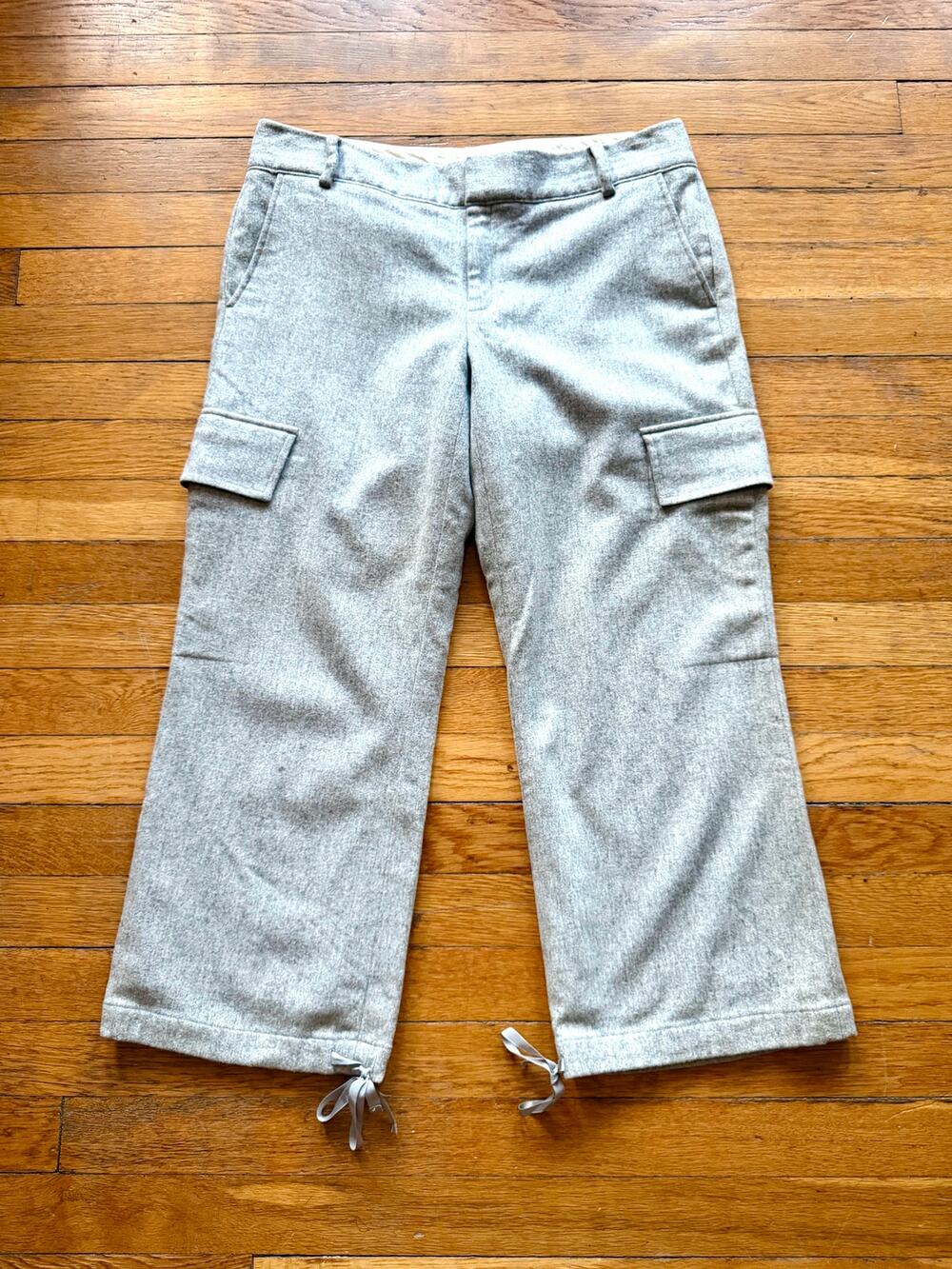 BANANA REPUBLIC 'Martin' Gray Wool Cargo Crop Womens sz 10
